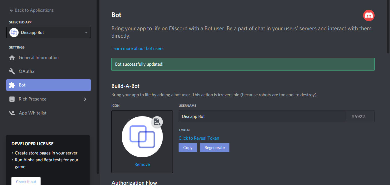 Setting Up a Bot Application